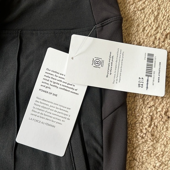 NWT Athleta Headlands Hybrid Pants Black Crop Petite Pull On - Picture 5 of 7